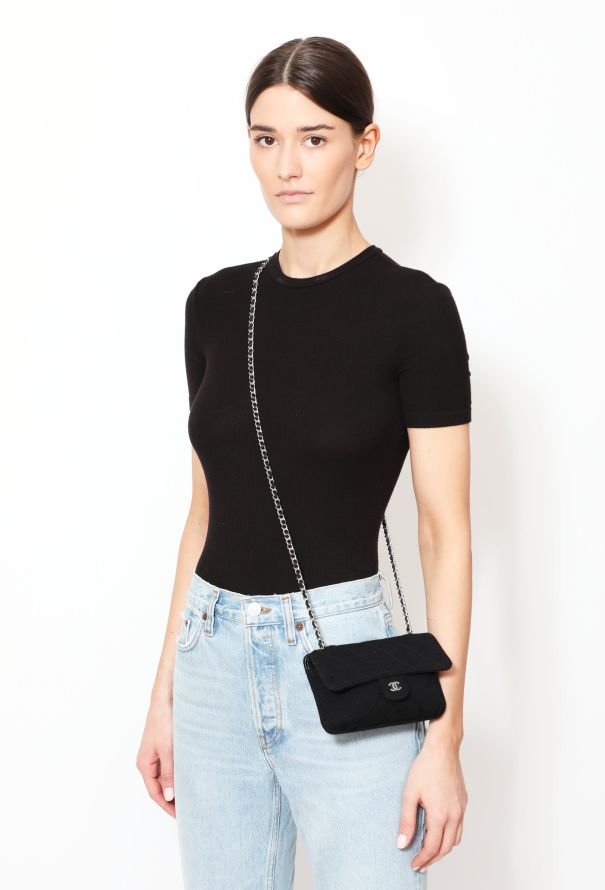 Chanel 2021 Mini 2 in 1 Jersey Timeless Bag - 3