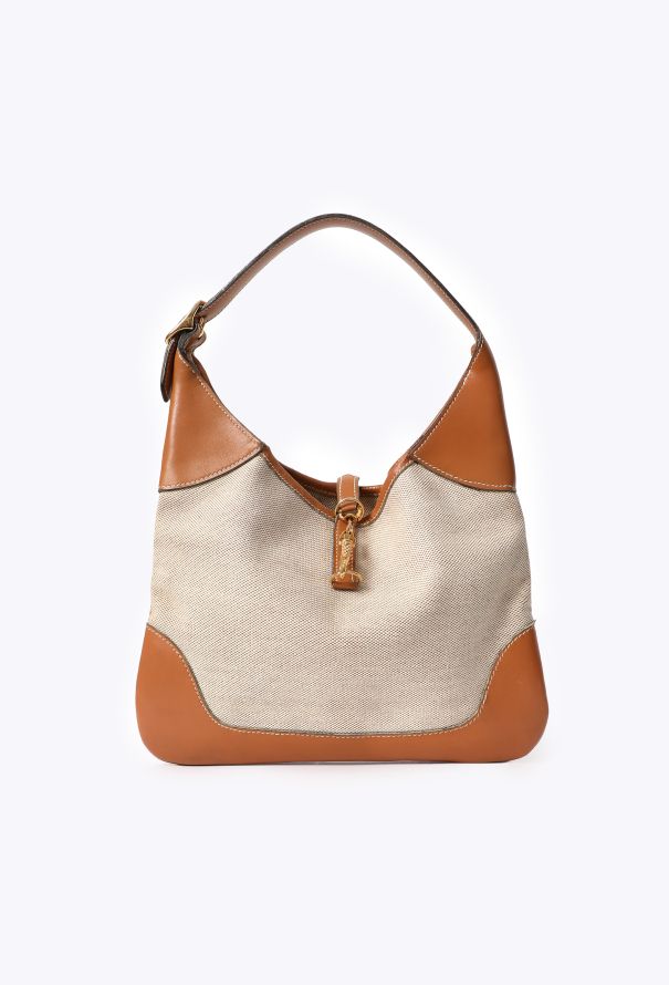 Hermès Vintage Box & Toile H Trim Bag - 1