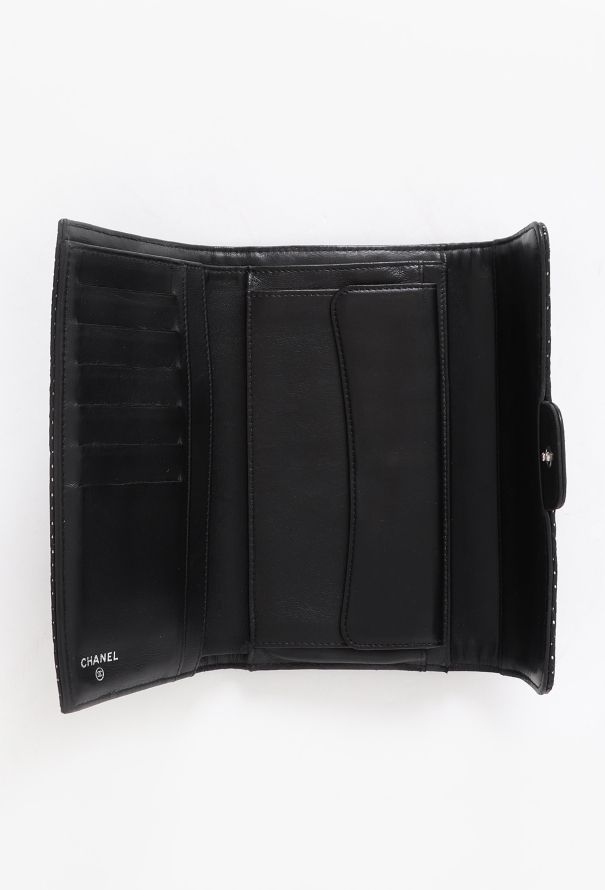 Chanel Black Perforated Flap Wallet - 13