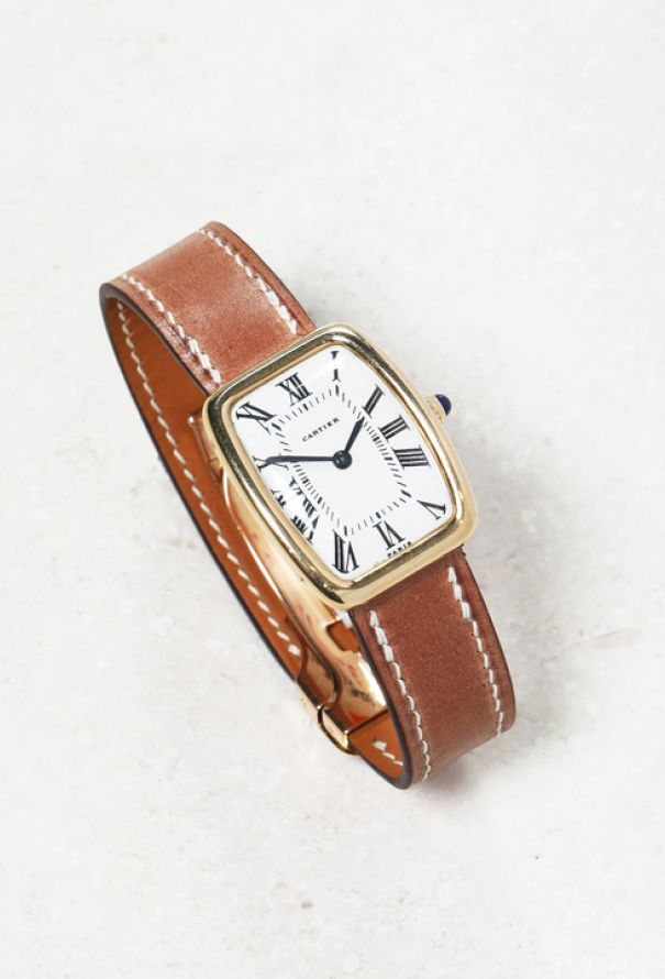 Cartier 1969 Incurvé 18k Gold Tank Watch - 6