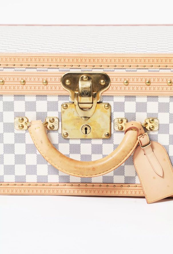 Louis Vuitton Rare Azur Alzer 75 Travel Trunk - 14