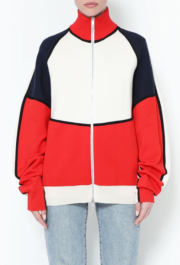 Céline Colorblock Ribbed Zip Sweater - 2