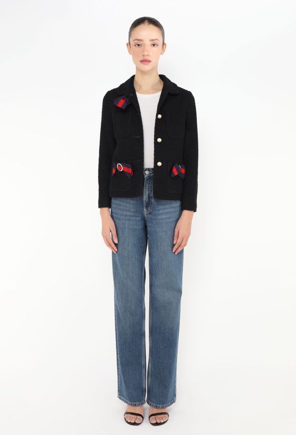 Gucci Pre-Fall 2017 Tweed Ribbon Jacket - 4