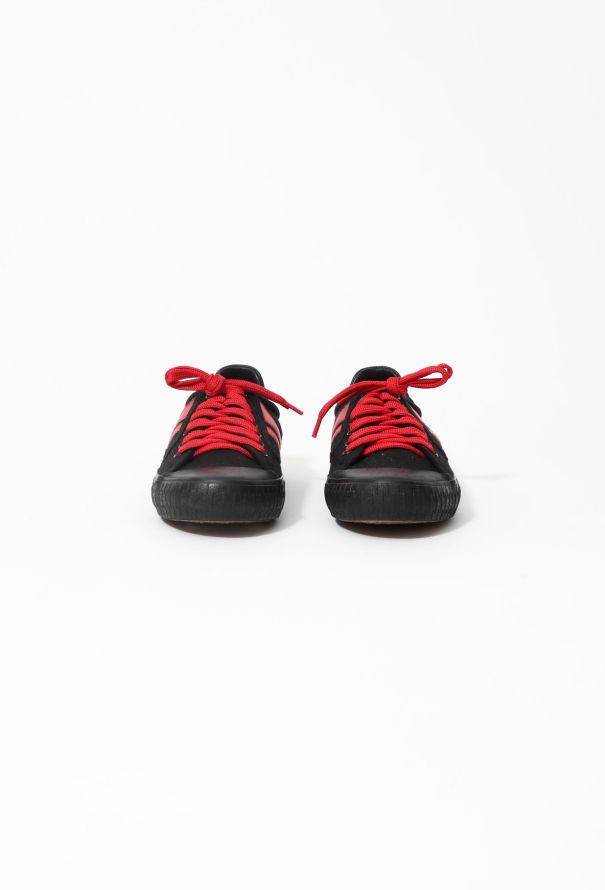 Céline S/S 2017 Canvas Sneakers with Leather Trim - 4