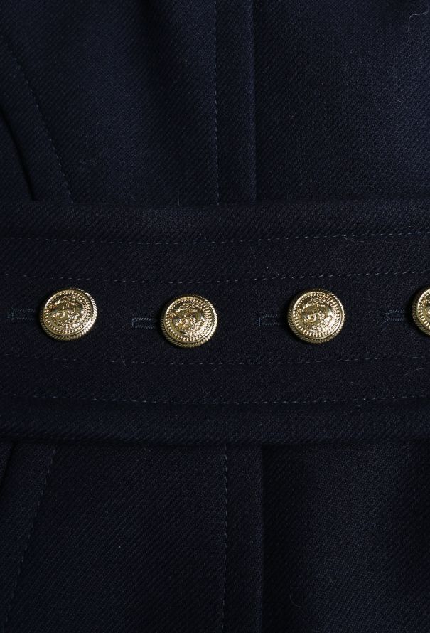 Valentino F/W 2020 Portrait Neckline Wool Peacoat - 7