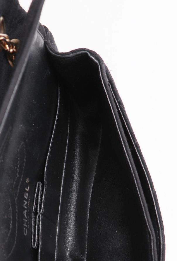 Chanel Black Jersey 2.55 Medium Flap Bag - 13