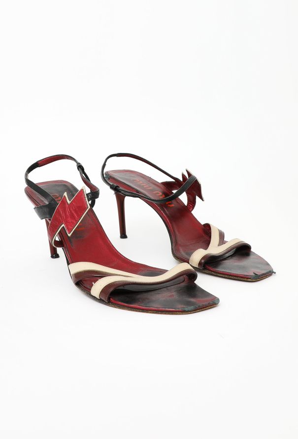 Miu Miu CAMPAIGN S/S 2000 Lightning Bolt Sandals - 3