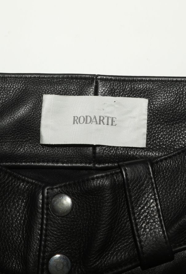 Rodarte S/S 2018 Quilted Pearl Leather Pants - 7