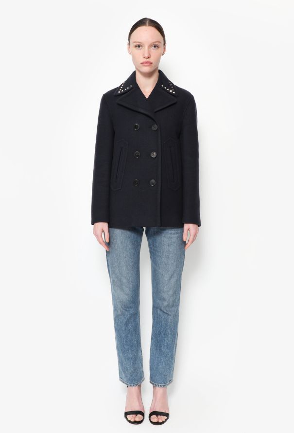 Valentino Pre-Fall 2016 Rockstud Peacoat - 4