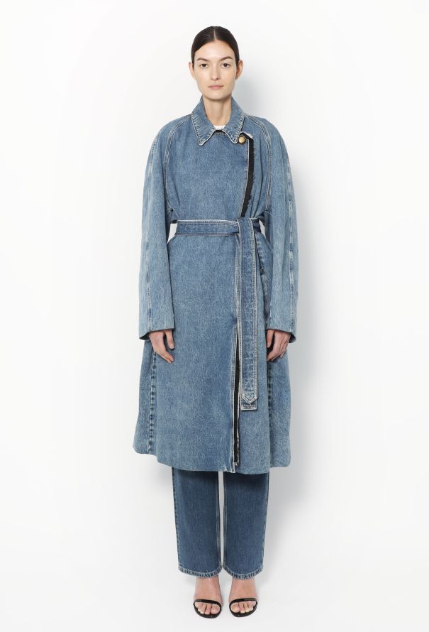 Balenciaga Resort 2019 Belted Denim Trench - 1