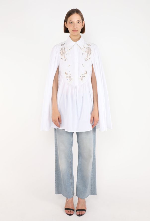 Valentino Embroidered Lace Cotton Tunic, 2022 - 2