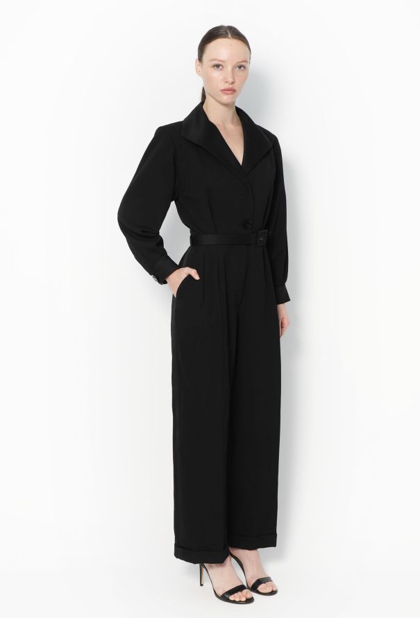 Saint Laurent 1993 Belted Smoking Jumpsuit - 3