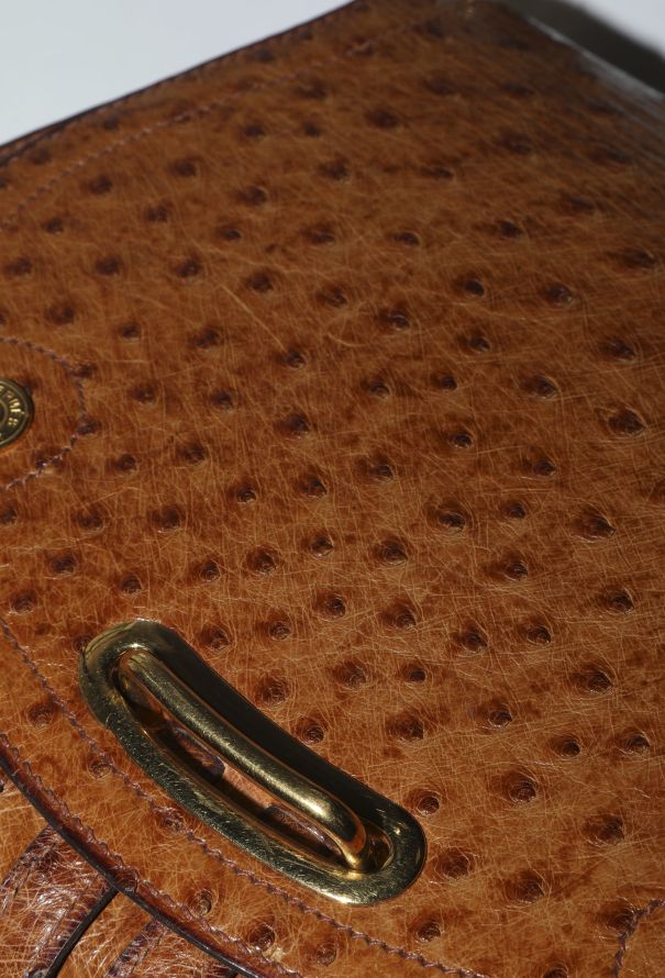 Hermès Rare 1976 Gold Ostrich Passe-Guide Bag - 14