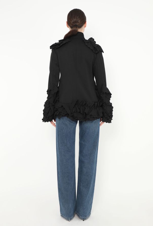 Comme des Garçons F/W 2000 Embroidered Ruffled Blazer - 6