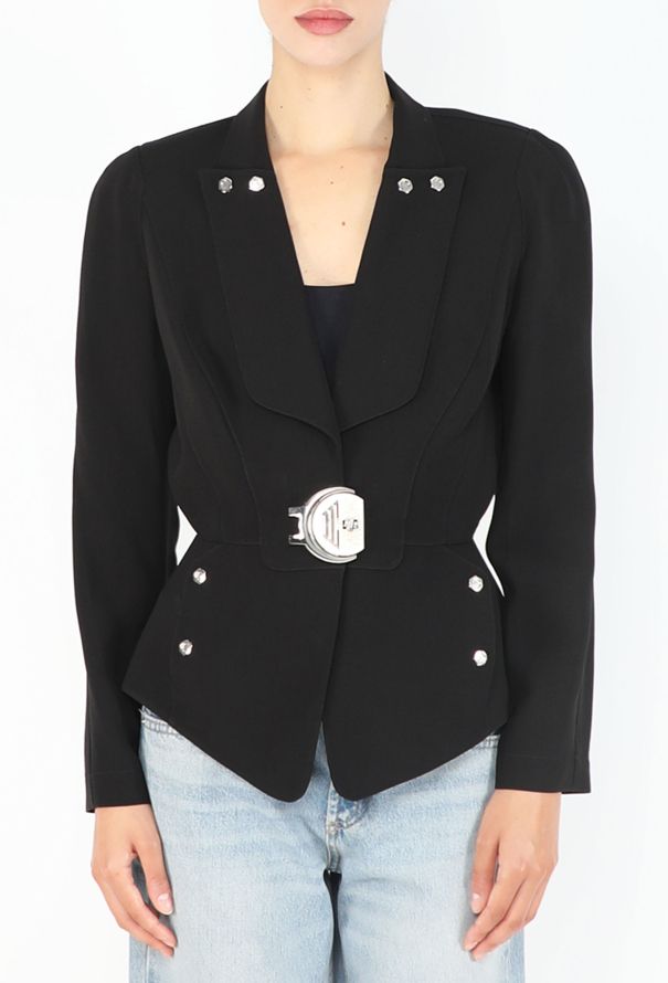Thierry Mugler Buckled Wasp Blazer, 1991 - 1