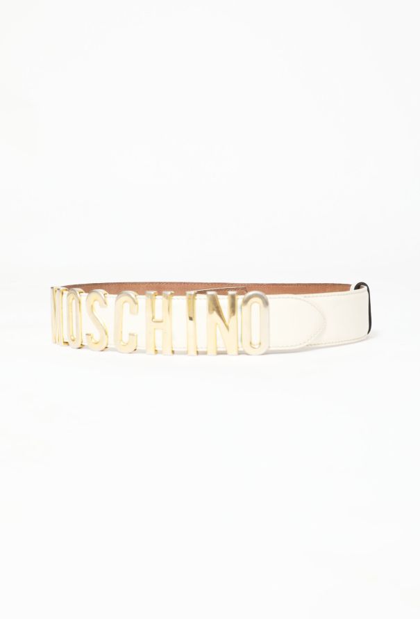 ICONIC Moschino '90s Metallic Logo Belt - 4