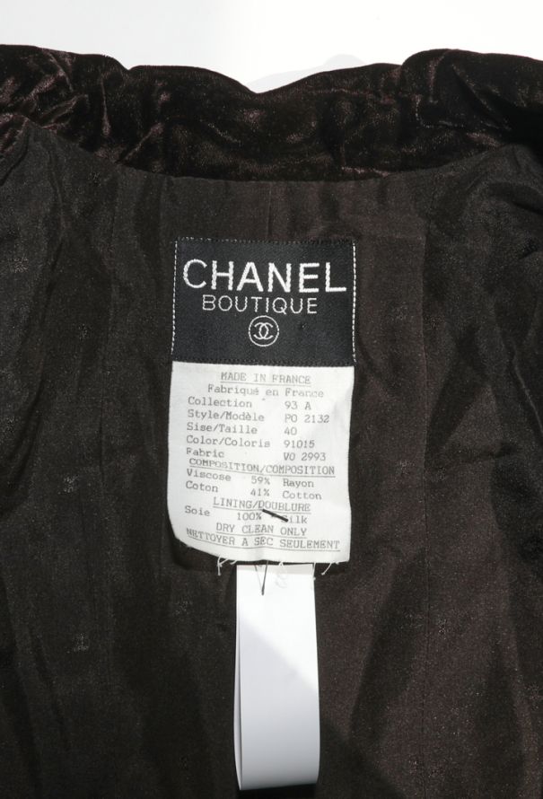 Chanel Velvet Military Jacket, F/W 1993 - 7