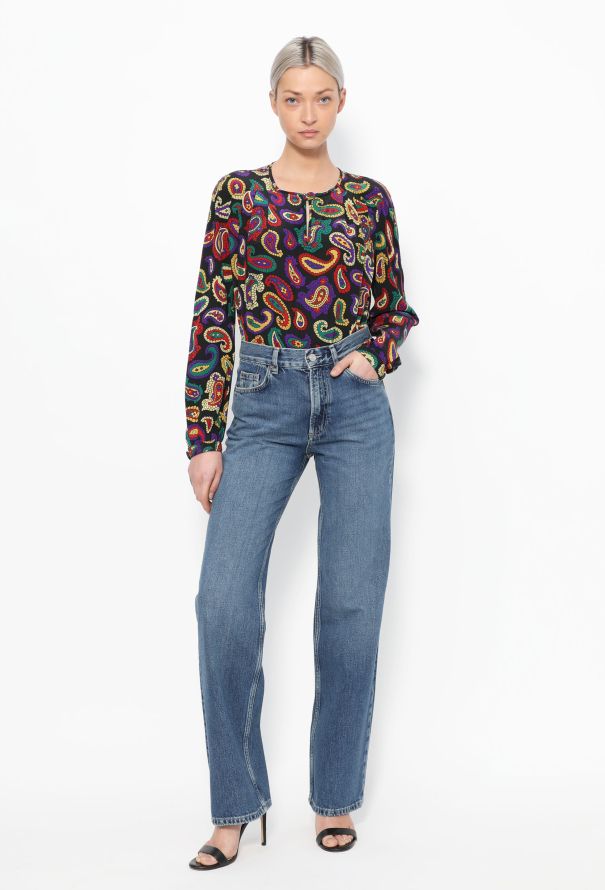Valentino Vintage Paisley Printed Blouse - 2