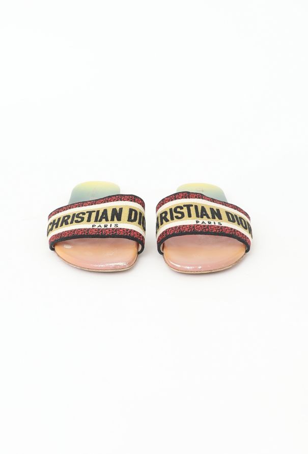 Christian Dior Embroidered Dway Slides - 3