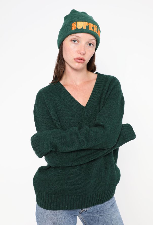 Supreme 2024 Stencil Beanie Green - 2