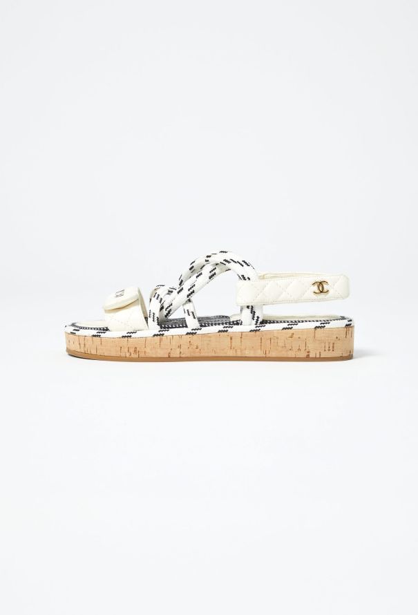 Chanel 2020 Leather Dad Sandals - 4