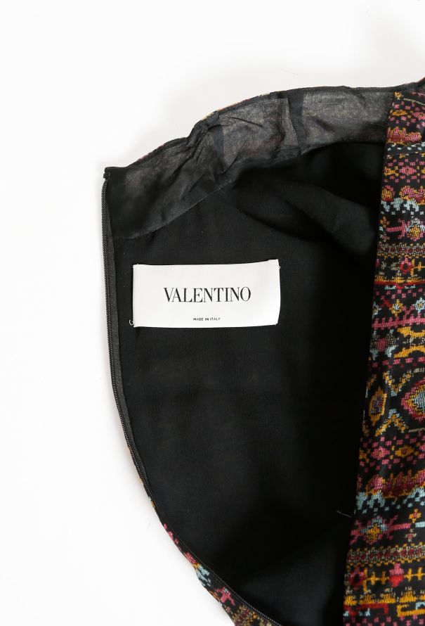 Valentino 2014 Printed Organza Dress - 6