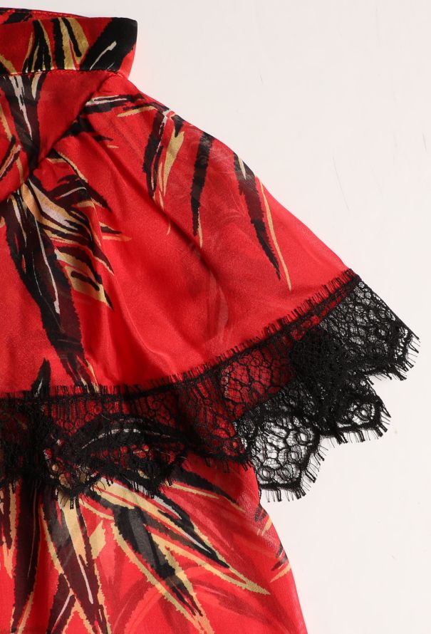 Rodarte S/S 2018 Printed Silk Lace Pants - 7