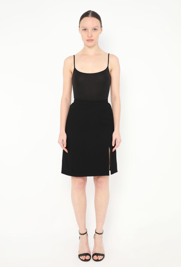 Chanel 1997 Classic 'CC' Slit Skirt - 3