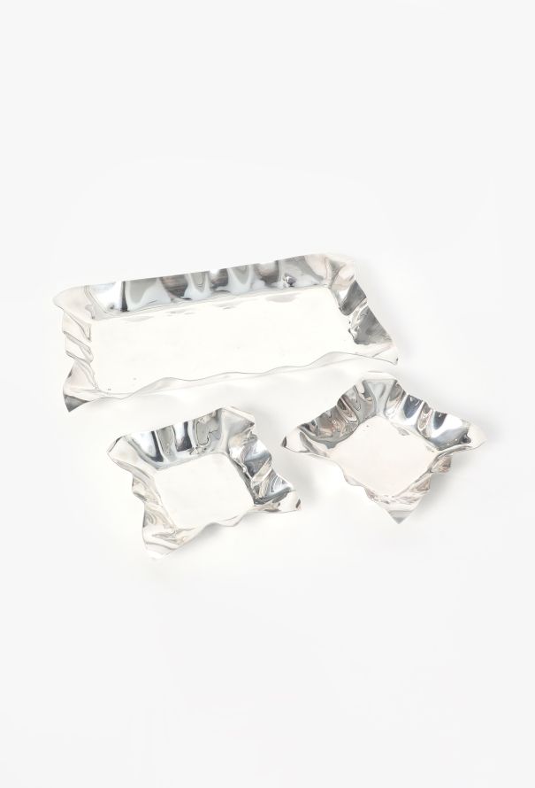 Dior '70s Scalloped Silver Tray Set - 1