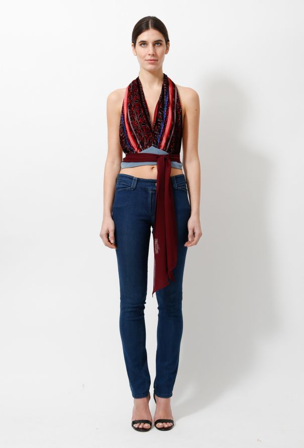Rodarte S/S 2016 Velvet Paisley Top - 1