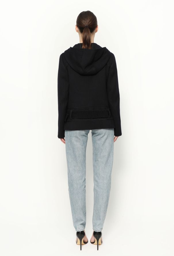 Prada Classic Hooded Wool Jacket - 4
