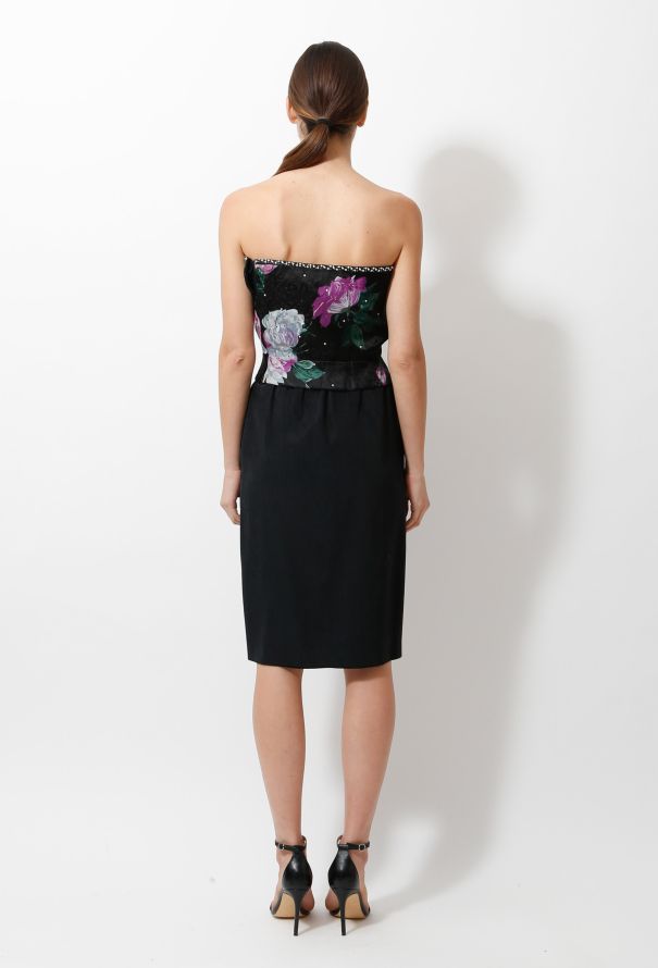Emanuel Ungaro 70s Floral Bustier Skirt Ensemble - 4
