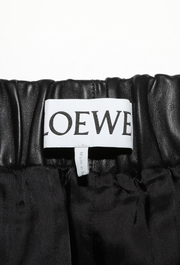 Loewe F/W 2019 Wide-Leg Lambskin Trousers - 6