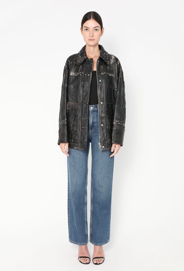 Prada S/S 2024 Studded Leather Jacket - 5