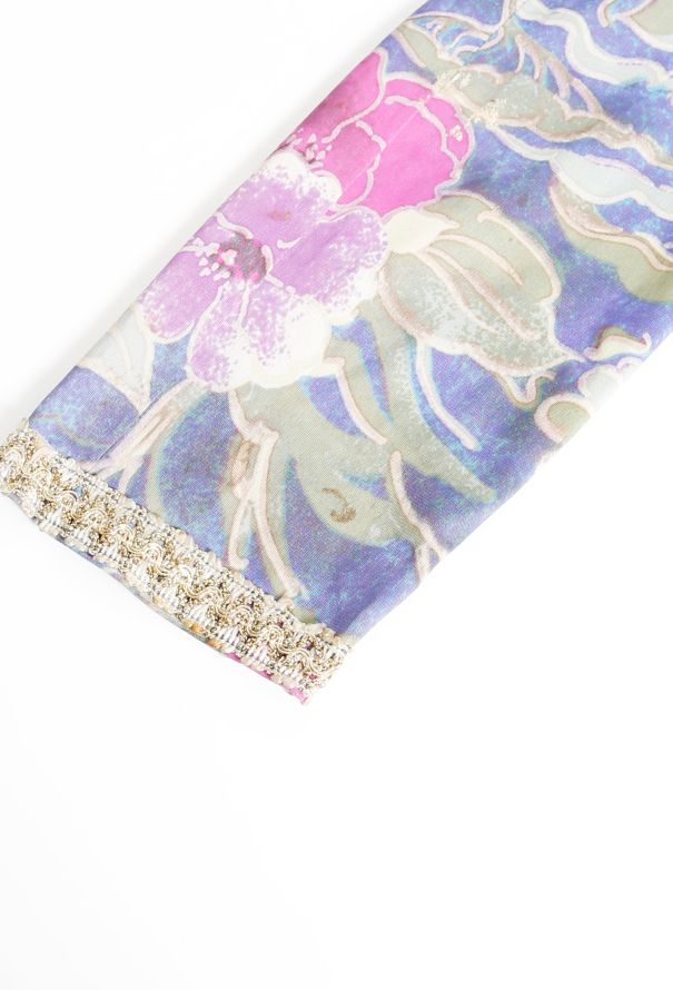 Floral Iridescent Trim Kaftan - 7