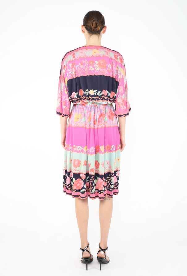 Leonard '70s Printed Silk Dress - 4