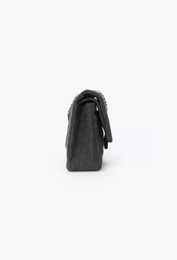 Chanel Grey Jersey Medium Timeless Bag - 5