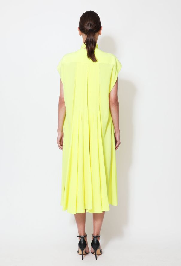 Balenciaga Pre-Fall 2016 Neon Lavallière Tunic Dress - 4