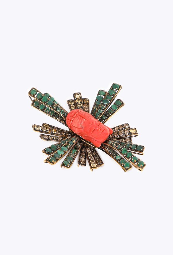 Iradj Moini Buddha Sunburst Brooch, 1990s - 2