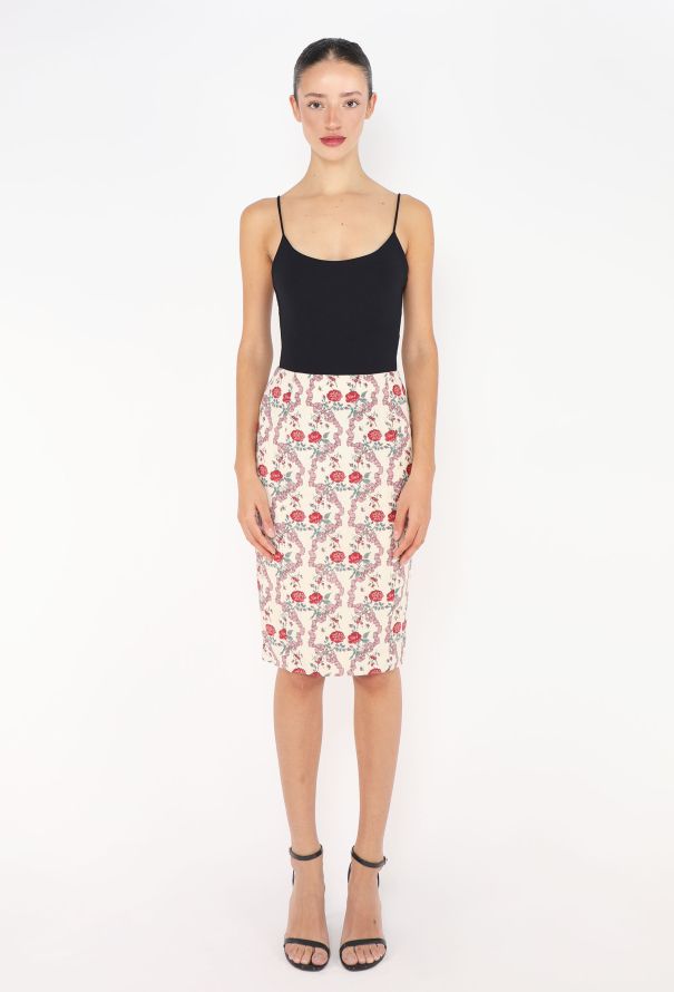 Givenchy S/S 1997 Floral Printed Skirt - 3