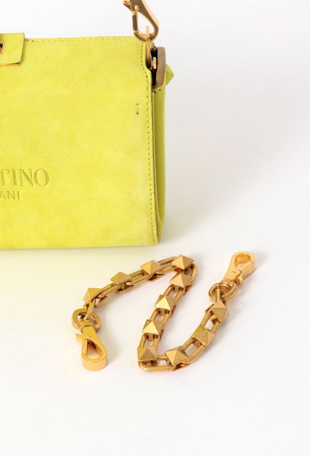 Valentino Yellow Suede Clutch - 12