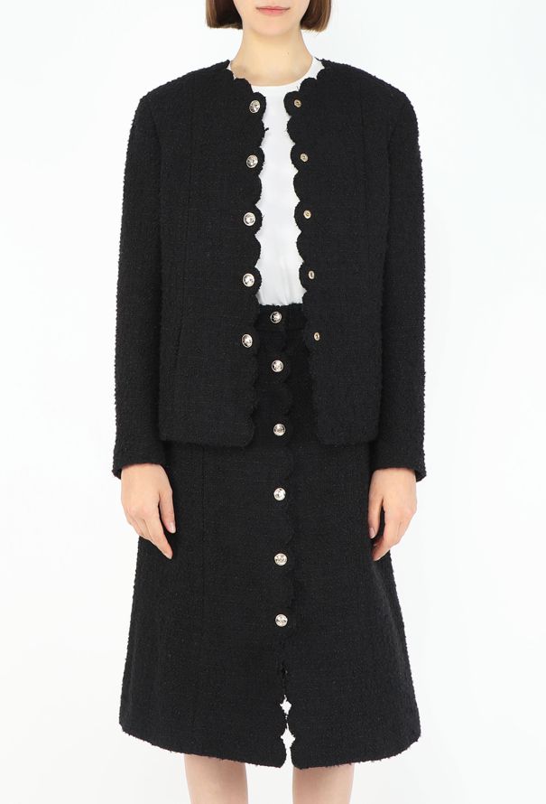 Chanel F/W 2020 Scalloped Tweed 'CC' Ensemble - 5