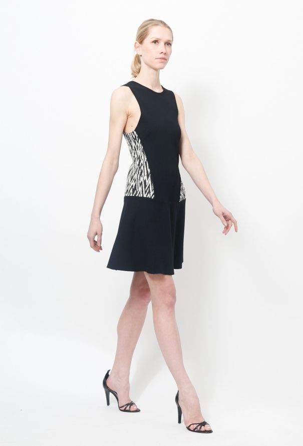 Proenza Schouler Black Textured A-Line Dress - 1