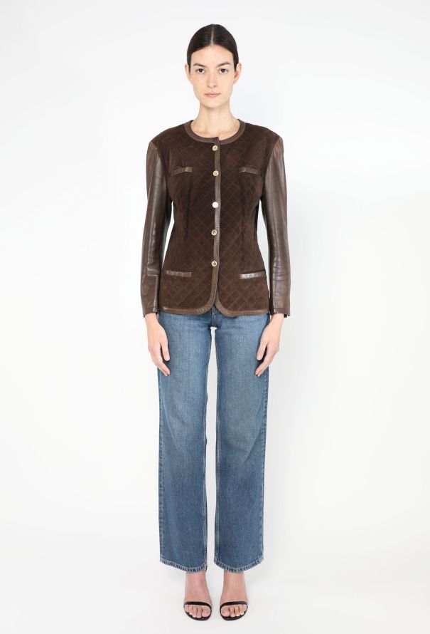Chanel COLLECTOR F/W 1988 Quilted Suede Jacket - 3
