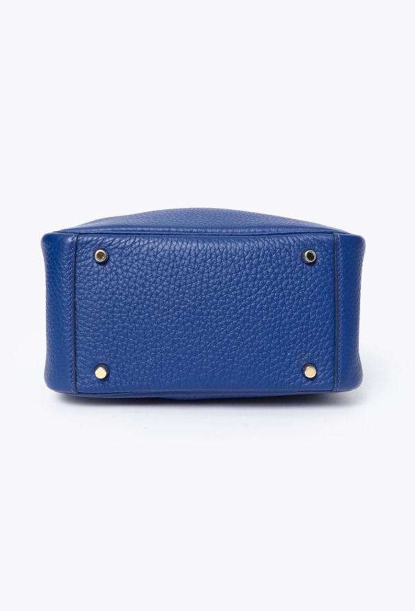 Hermès Bleu Royal Taurillon Clémence Mini Lindy - 6