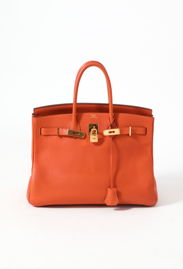 Hermès Orange H Togo Birkin 35 - 3