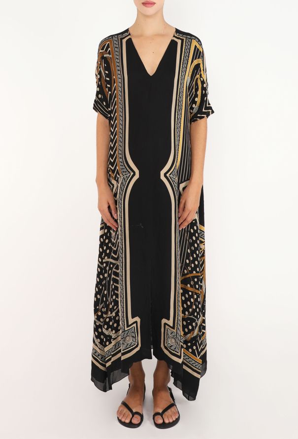 Hermès Silk Printed Maxi Kaftan, 2023 - 4