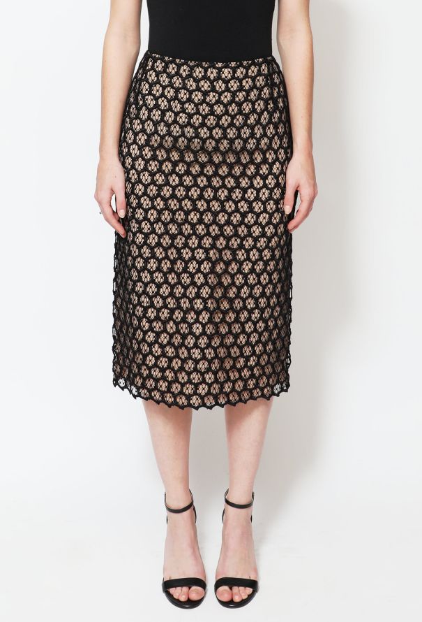 Alexander McQueen S/S 2013 Honeycomb Lace Skirt - 3