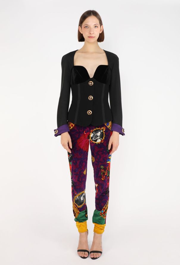 Gianni Versace Plunging Velvet Bustier Top, F/W 1991 - 3