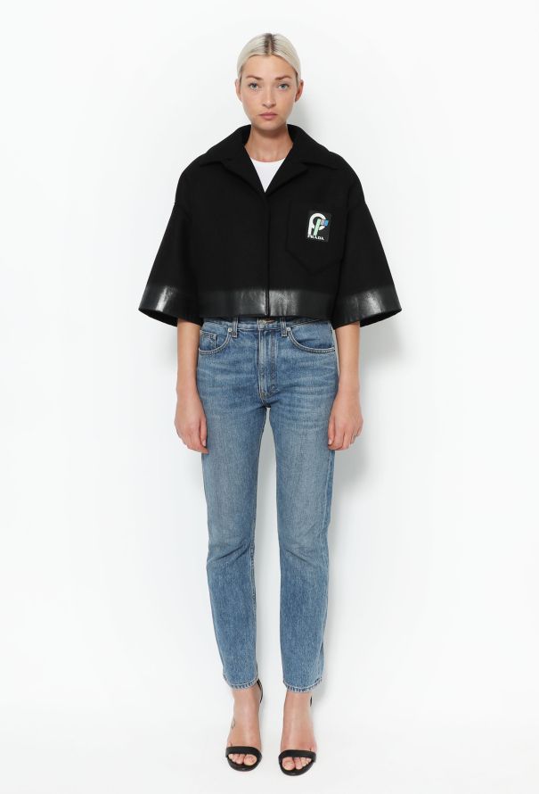Prada Cropped Ombré Wool Jacket - 3